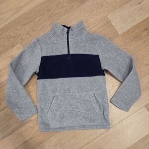 THE CHILDREN'S PLACE | Grey and Navy Half-Zip Pullover Sweater